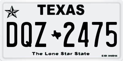 TX license plate DQZ2475