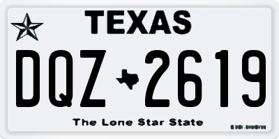 TX license plate DQZ2619