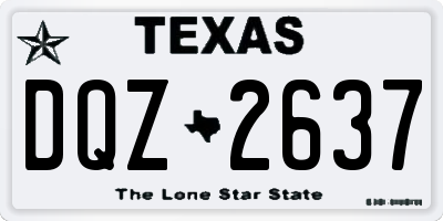 TX license plate DQZ2637
