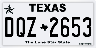 TX license plate DQZ2653