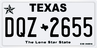 TX license plate DQZ2655