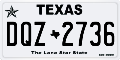 TX license plate DQZ2736