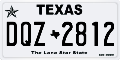TX license plate DQZ2812