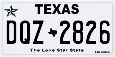 TX license plate DQZ2826