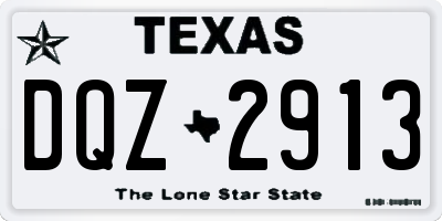 TX license plate DQZ2913