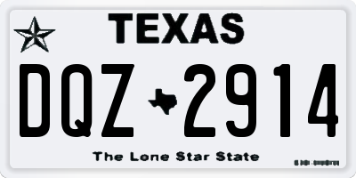 TX license plate DQZ2914