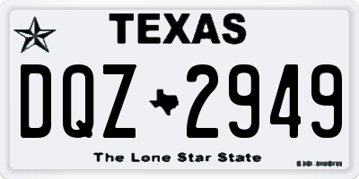TX license plate DQZ2949