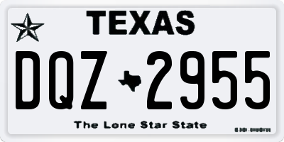 TX license plate DQZ2955