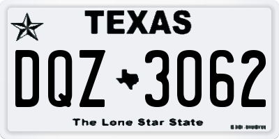 TX license plate DQZ3062