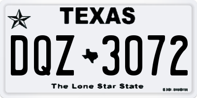 TX license plate DQZ3072