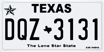 TX license plate DQZ3131