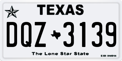 TX license plate DQZ3139