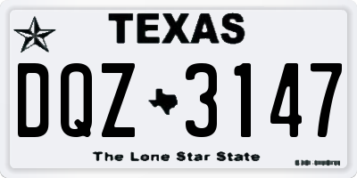 TX license plate DQZ3147