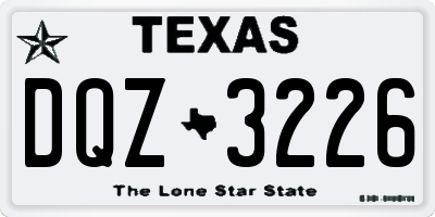 TX license plate DQZ3226