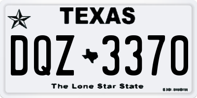 TX license plate DQZ3370