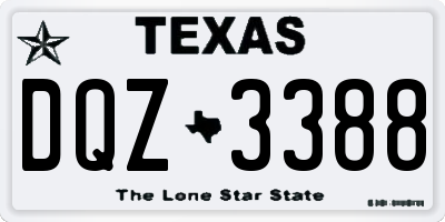 TX license plate DQZ3388