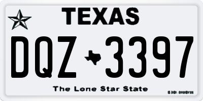 TX license plate DQZ3397