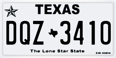 TX license plate DQZ3410