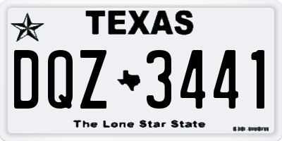 TX license plate DQZ3441