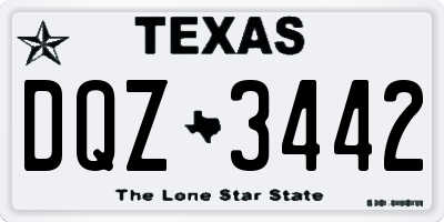 TX license plate DQZ3442