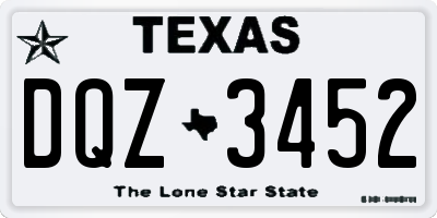 TX license plate DQZ3452
