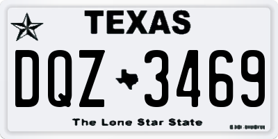 TX license plate DQZ3469