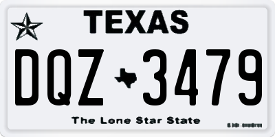 TX license plate DQZ3479