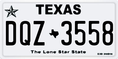 TX license plate DQZ3558