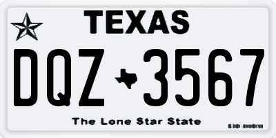 TX license plate DQZ3567