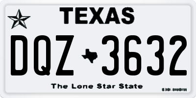 TX license plate DQZ3632