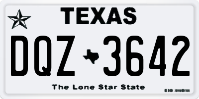 TX license plate DQZ3642