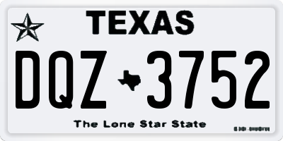 TX license plate DQZ3752