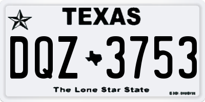 TX license plate DQZ3753