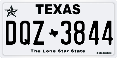 TX license plate DQZ3844