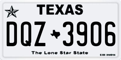 TX license plate DQZ3906