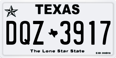 TX license plate DQZ3917