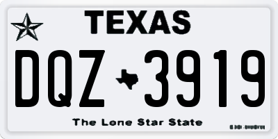 TX license plate DQZ3919