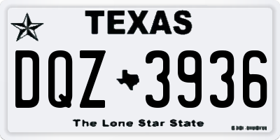 TX license plate DQZ3936