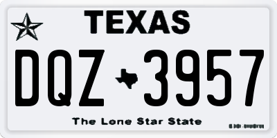 TX license plate DQZ3957