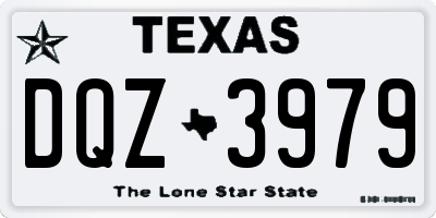 TX license plate DQZ3979