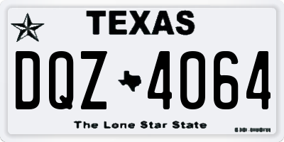 TX license plate DQZ4064