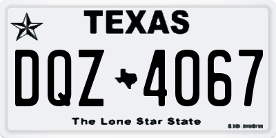 TX license plate DQZ4067