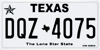 TX license plate DQZ4075