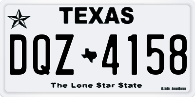 TX license plate DQZ4158