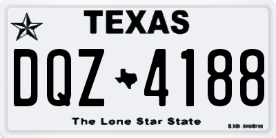 TX license plate DQZ4188