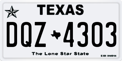 TX license plate DQZ4303