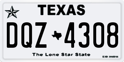 TX license plate DQZ4308