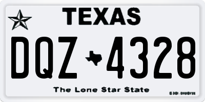 TX license plate DQZ4328