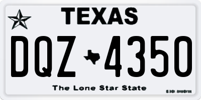 TX license plate DQZ4350