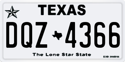 TX license plate DQZ4366